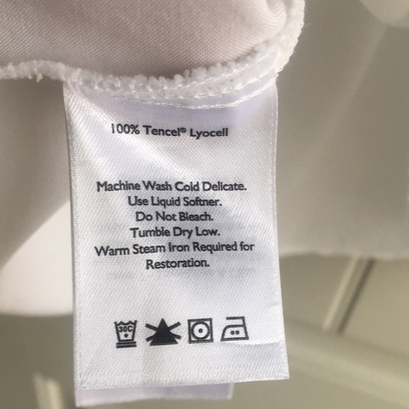 Eddie Bauer XS cute hippie boho white summer top with tan embroidery - Picture 4 of 5